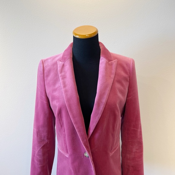 J Crew Pink Velvet Parke Blazer - Picture 8 of 13